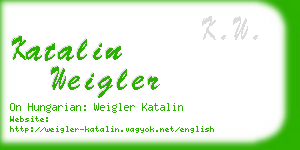 katalin weigler business card